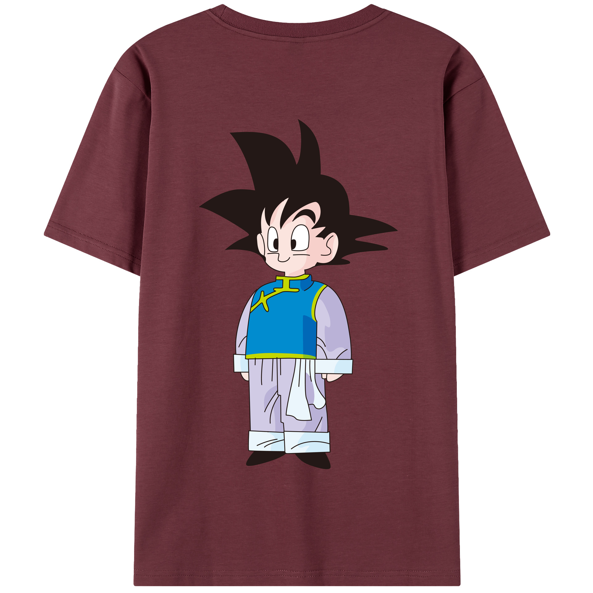 （画像用） ドラゴンボール 孫悟空（そん ごくう）Son Goku カカロット DRAGON BALL Kakarotto 綿100％半袖Tシャツ（背面プリント）